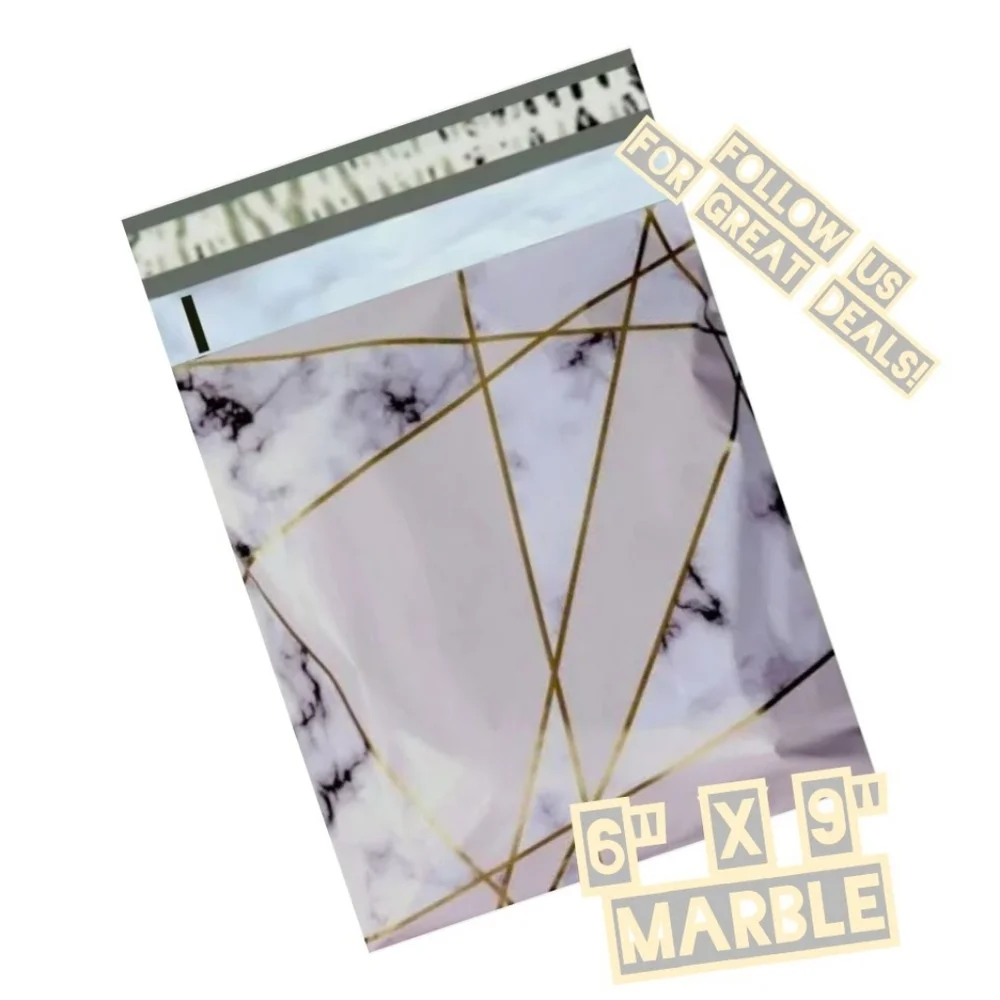 50 Marble 6x9 Poly Mailers